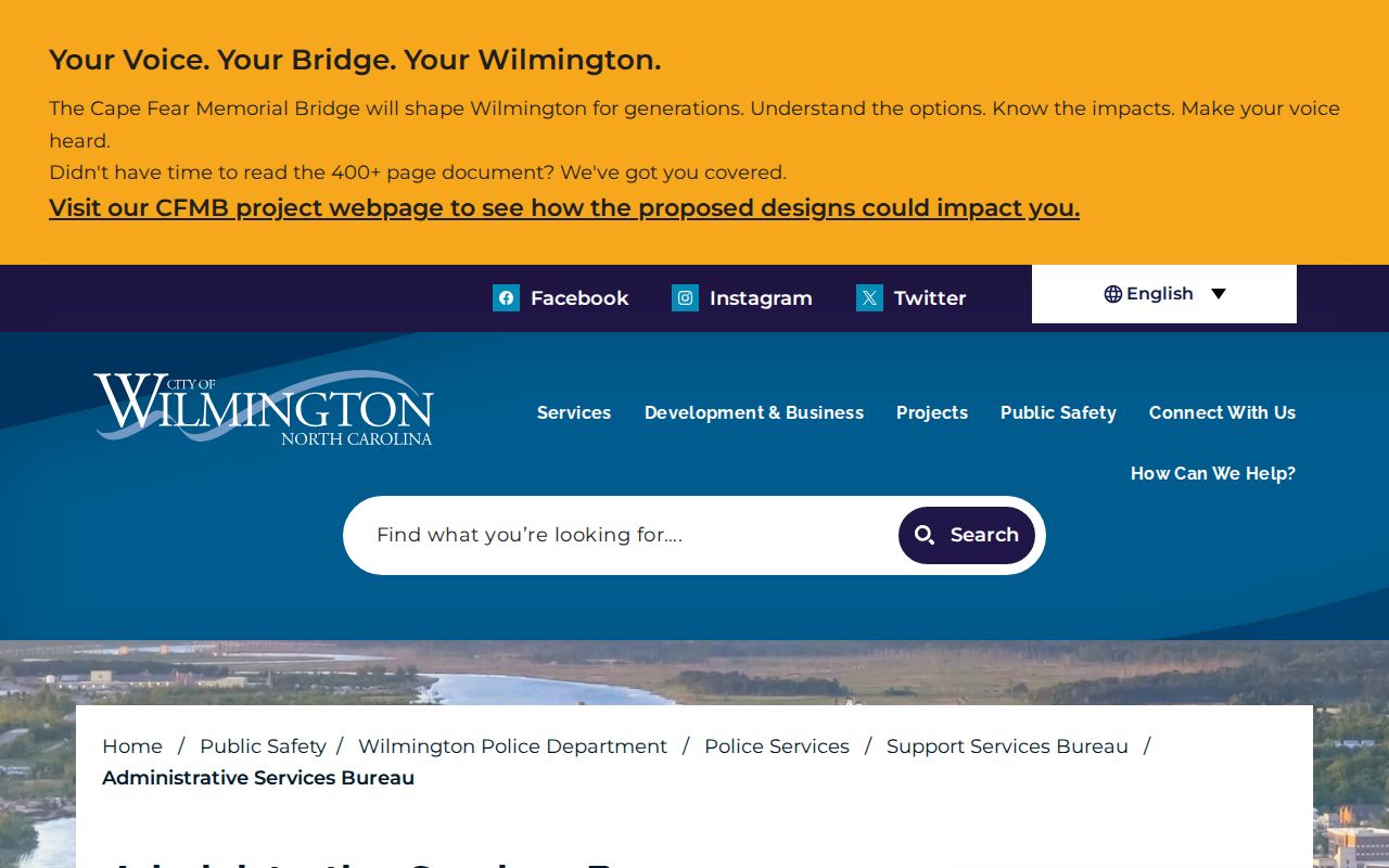 Wilmington Police administrative services and records information